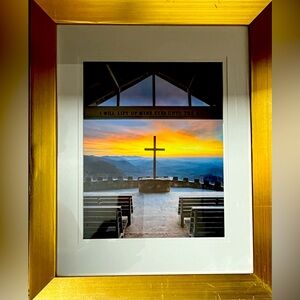 Set of 3 Professional Photos - Pretty Place Chapel (prints and gold frames)